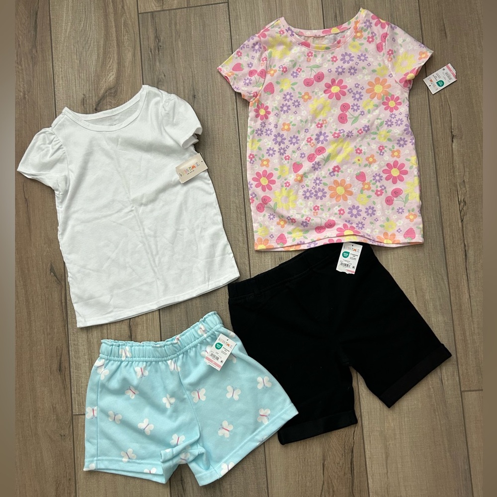 NWT Garanimals Girls Shirts and Shorts Set - Size 5T